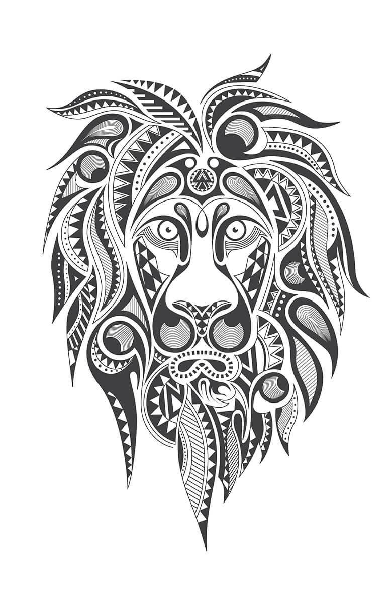 Abstract Lion Design
